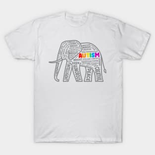 Elephant Autism Awareness Gift for Birthday, Mother's Day, Thanksgiving, Christmas T-Shirt